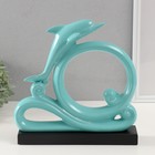 Сувенир керамика "Дельфин на волнах" бирюзовый 7,5х27,5х27 см - Фото 4