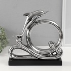 Сувенир керамика "Дельфин на волнах" серебро 7,5х27,5х27 см - Фото 4