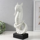 Сувенир керамика "Морской конек" белый 15х12,5х42,5 см - Фото 1