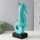 Сувенир керамика "Морской конек" бирюзовый 15х12,5х42,5 см - Фото 3
