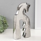 Сувенир керамика "Верный конь" серебро 4,8х14,5х29 см - Фото 2