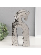 Фигурка керамика «Верный конь», серебро, 4.8×14.5×29 см - Фото 2