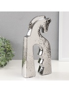 Фигурка керамика «Верный конь», серебро, 4.8×14.5×29 см - Фото 3