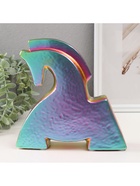 Фигурка керамика «Поклон коня», зелёный хамелеон, 5×20.5×20.5 см - Фото 5