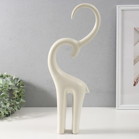 Сувенир керамика "Антилопа" белый 6х13х47,5 см