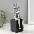 Сувенир керамика "Кролик держит ушки" серебро 7,8х10х27 см - Фото 2