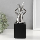 Сувенир керамика "Кролик держит ушки" серебро 7,8х10х27 см - Фото 3