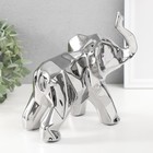 Сувенир керамика "Геометрия. Слон" серебро 11х26х18 см - Фото 6