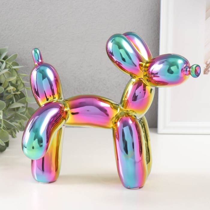 Сувенир керамика "Воздушный шарик - писающая собачка" хамелеон 10,5х23х20 см