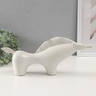 Сувенир керамика "Целеустремленный конь" белый 7х39,5х17 см - Фото 1