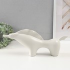 Сувенир керамика "Целеустремленный конь" белый 7х39,5х17 см - Фото 4