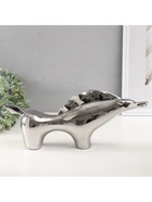 Фигурка керамика «Целеустремленный конь», серебро, 7×39.5×17 см - Фото 2