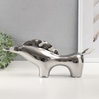 Сувенир керамика "Целеустремленный конь" серебро 7х39,5х17 см - Фото 4