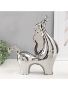 Фигурка керамика «Гордый конь», серебро, 7.5×26×31 см - Фото 5
