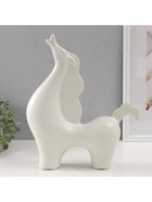 Фигурка керамика «Гордый конь», белый, 7.5×26×31 см - Фото 2