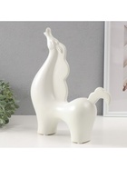 Фигурка керамика «Гордый конь», белый, 7.5×26×31 см - Фото 3