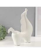 Фигурка керамика «Гордый конь», белый, 7.5×26×31 см - Фото 4