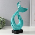 Сувенир керамика "Абстракция. Морские дельфины" бирюзовый 9х18х40 см - Фото 2