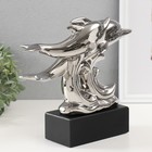 Сувенир керамика "Дельфины на волнах" серебро 7,3х22х23 см - Фото 2