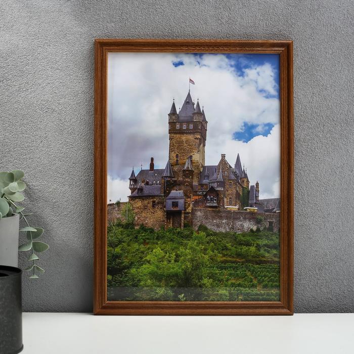 Фоторамка 21х30 (3N92) орех (пластиковый экран) - Фото 1