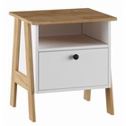 Тумба прикроватная «Теодора», 480×421×500 мм, цвет белый, крафт золотой - Фото 1