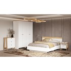 Тумба прикроватная «Теодора», 480×421×500 мм, цвет белый, крафт золотой - Фото 3