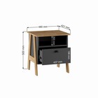 Тумба прикроватная «Теодора», 480 × 421 × 500 мм, цвет графит/крафт золотой - Фото 2