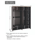 Шкаф четырёхстворчатый «Теодора», 1834×523×2100 мм, цвет графит/крафт золотой - Фото 2