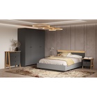 Шкаф четырёхстворчатый «Теодора», 1834×523×2100 мм, цвет графит/крафт золотой - Фото 3