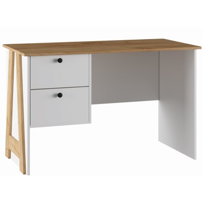 Стол письменный «Бетти», 2 ящика, 1205×605×750 мм, цвет белый/крафт золотой