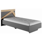 Кровать односпальная «Теодора», с основанием, спальное место 900×2000 мм, цвет графит/крафт золотой - Фото 1