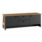 Тумба под ТВ «Теодора», 1440×421×500 мм, цвет графит/крафт золотой - Фото 1