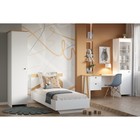 Витрина в гостиную «Теодора», со стеклом, 515×523×2100 мм, белый/крафт золотой - Фото 3