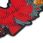 УЦЕНКА Алмазная мозаика на новый год с полным заполнением на фигурке «Еловый венок», 20 х 20 см - Фото 3