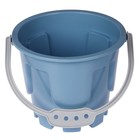 Набор игрушек для песочницы, 8 предметов: ведро 1.2 л, лопатка, грабли, 4 формочки, лейка, бледно голубой - Фото 3