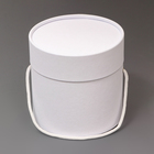 Подарочная коробка, круглая, белая,с шнурком, 12 х 12 см - фото 3885654