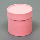 Подарочная коробка, круглая, розовая,с шнурком, 12 х 12 см - Фото 2