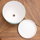 Горшок цветочный "Мяун"  9,5 л, зеленый - фото 24298363