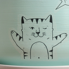 Горшок цветочный "Мяун"  9,5 л, зеленый - фото 24298364