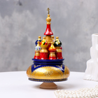 Сувенир музыкальный "Храм" №1, сине-золотой, ручная роспись - фото 110347103