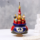 Сувенир музыкальный "Храм" №2, сине-красный, ручная роспись - Фото 1