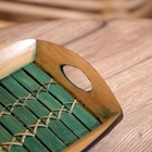 Поднос из бамбука, 25×18×4 см - Фото 3