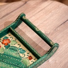 Поднос из дерева, батик, 38×19×5 см - Фото 3