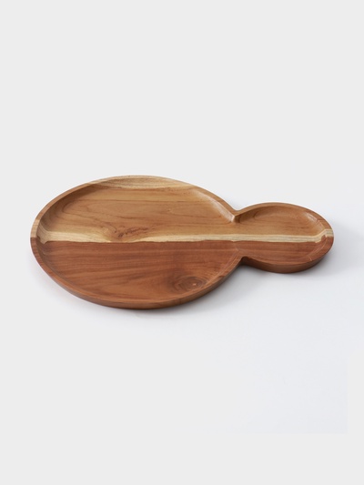 Блюдо, 25×2×35 см, тиковое дерево
