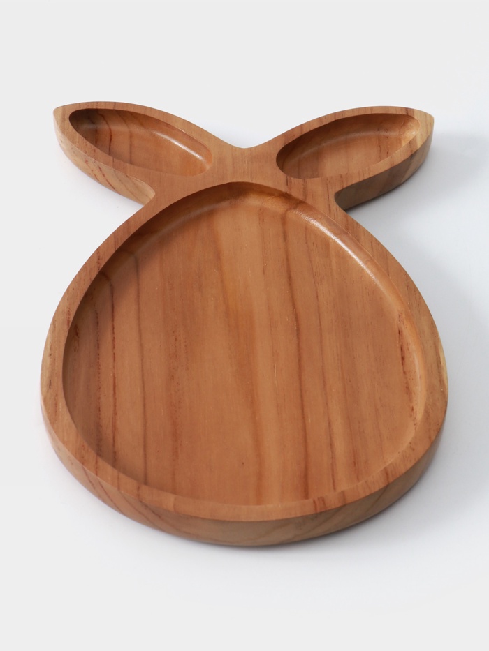 Блюдо «Ушки», 19×2×28 см, тиковое дерево