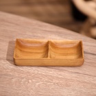 Соусница двойная, 14×7×2 см, тиковое дерево - Фото 3