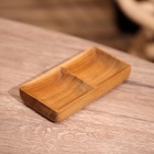 Соусница двойная, 14×7×2 см, тиковое дерево - Фото 4