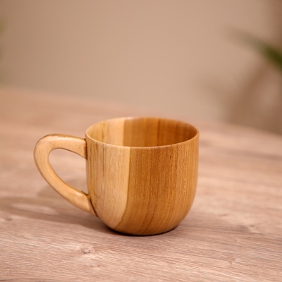 Кружка, 11×8×7 см, тиковое дерево