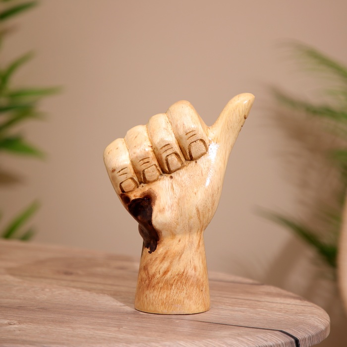 Сувенир «Палец вверх», 12×6×25 см, дерево