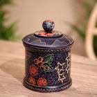 Баночка с крышкой деревянная, 12×12×15 см, батик - Фото 2